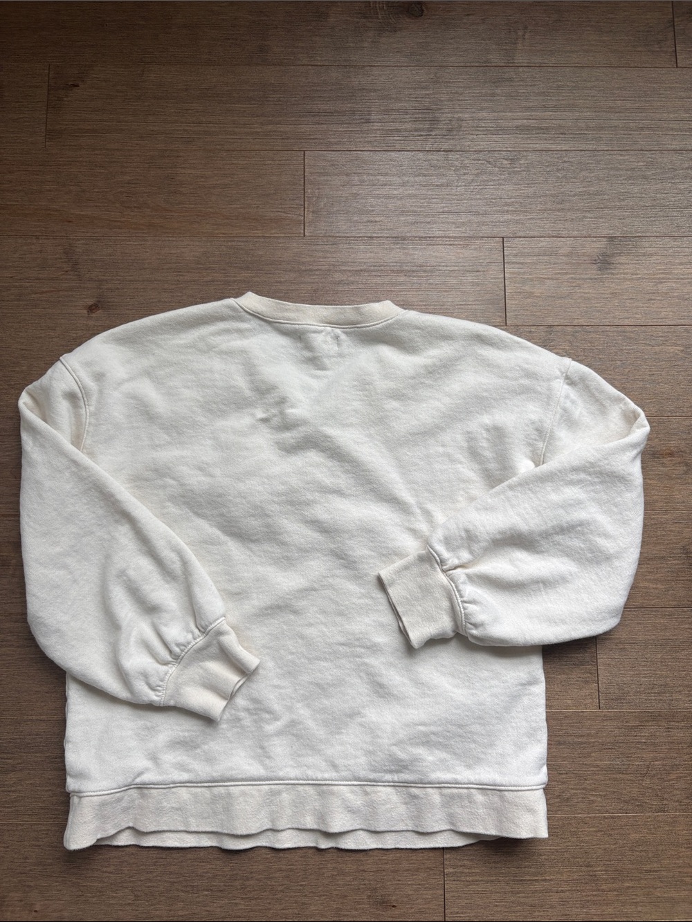 Madewell Cream Lace-Up Pullover Sweatshirt - Picture 4 of 5